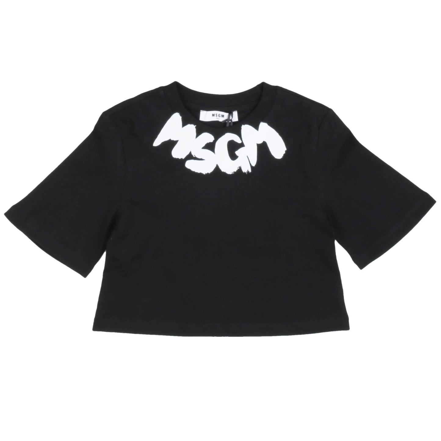 T-shirt cropped nera MSGM - IrisBlu