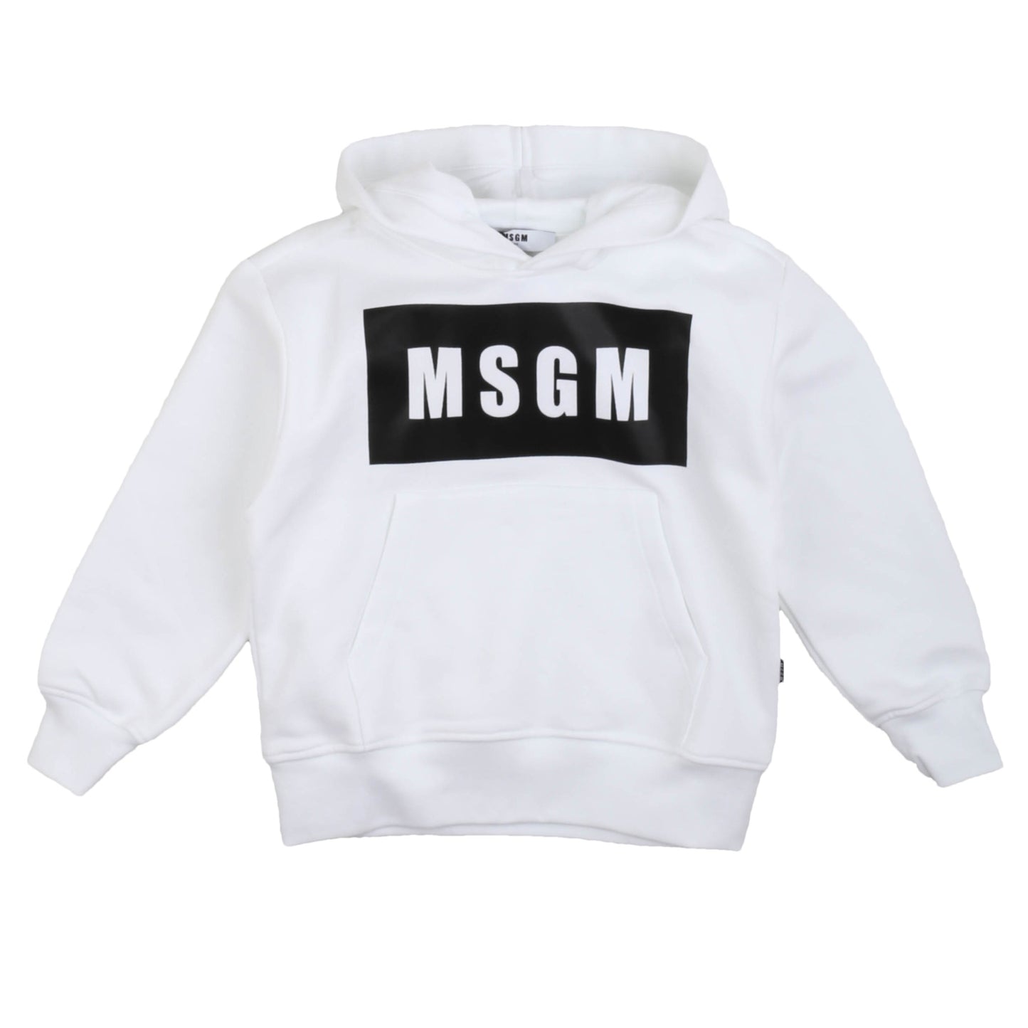 Felpa con cappuccio bianca MSGM - IrisBlu
