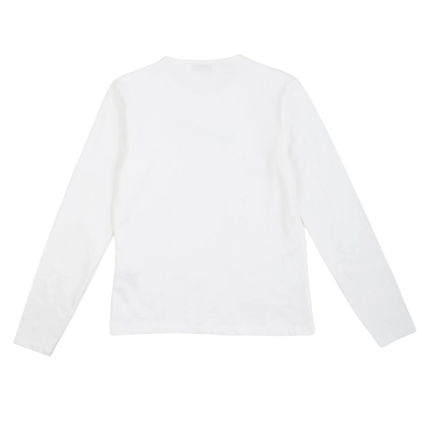 T-shirt manica lunga a girocollo bianca, stampa in rilievo, Pinko Up - IrisBlu