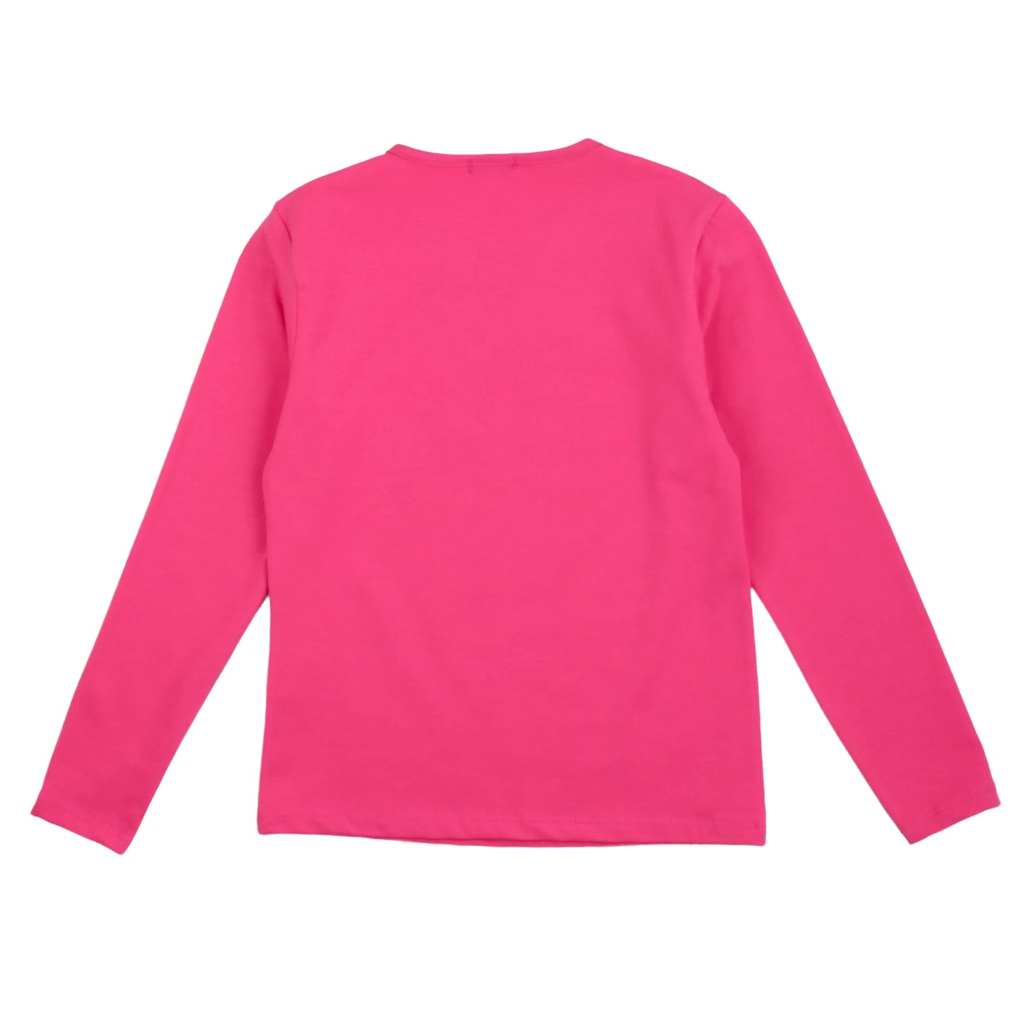 T-shirt manica lunga a girocollo fucsia, stampa in rilievo, Pinko Up - IrisBlu