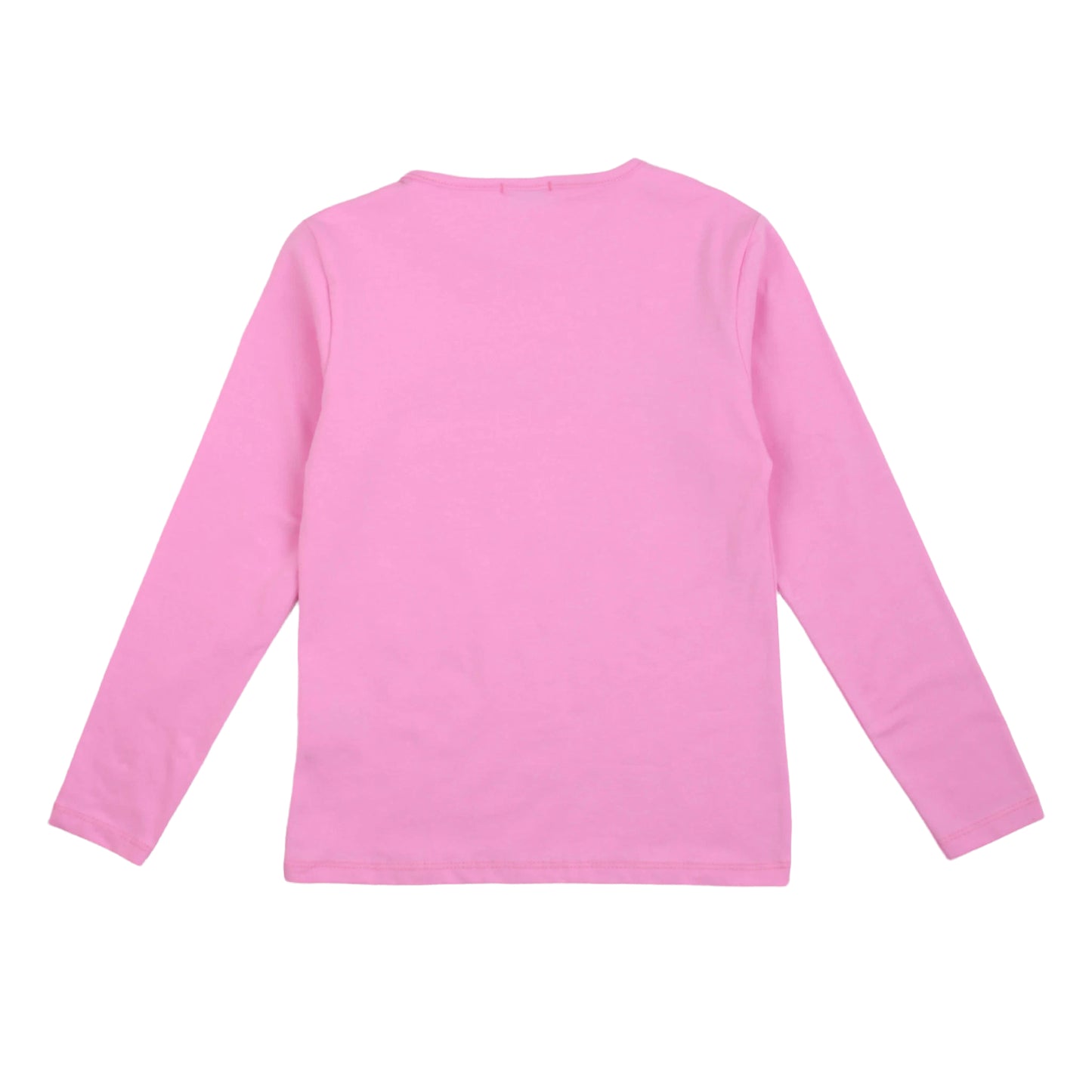T-shirt manica lunga a girocollo rosa, stampa in rilievo, Pinko Up - IrisBlu
