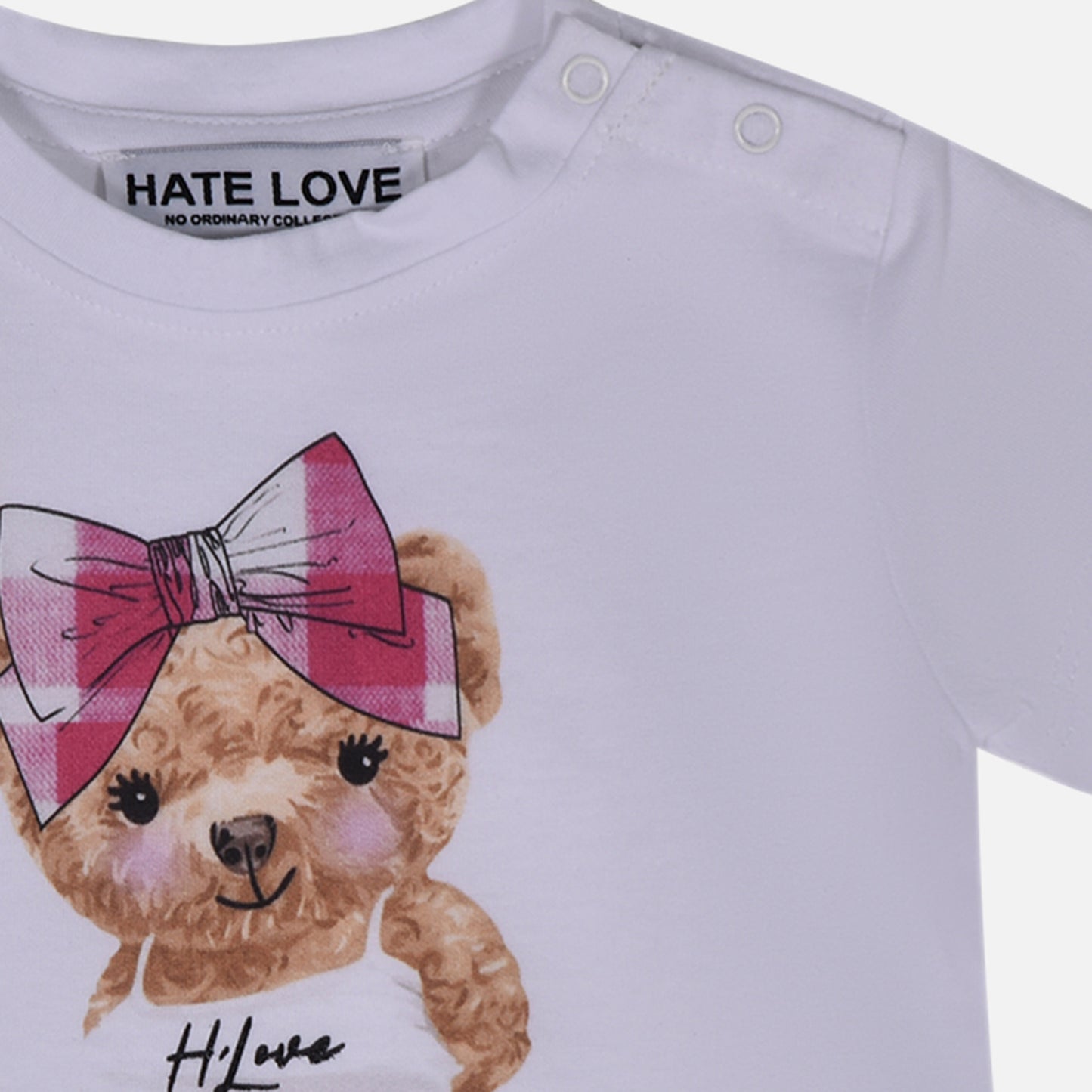 T-shirt bimba manica corta Hate Love - IrisBlu