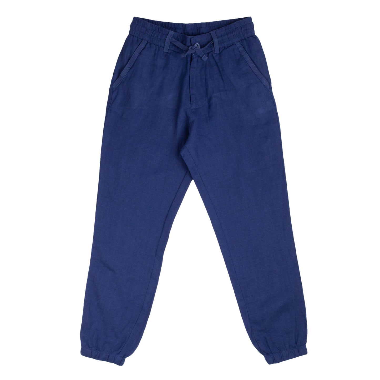 Pantaloni in lino blu Trussardi ragazzo