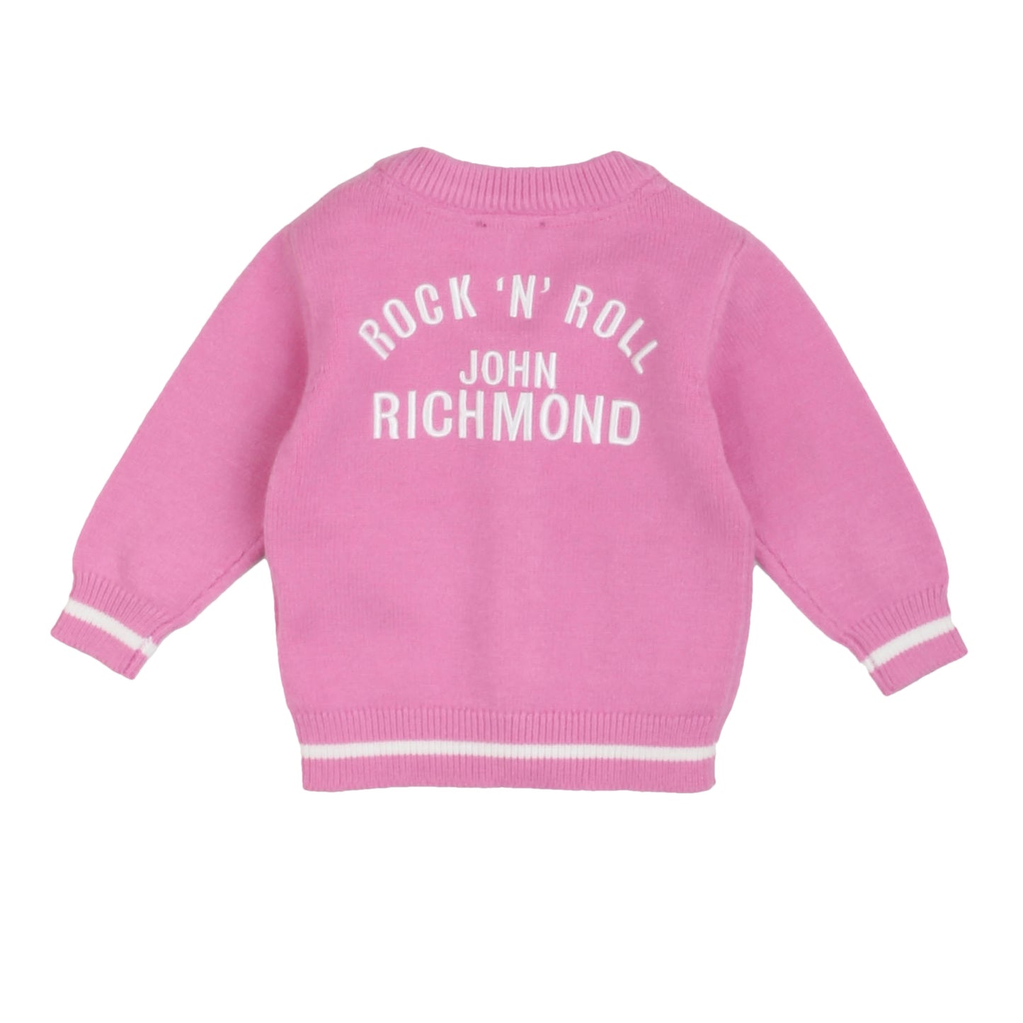 Cardigan rosa e bianco John Richmond - IrisBlu