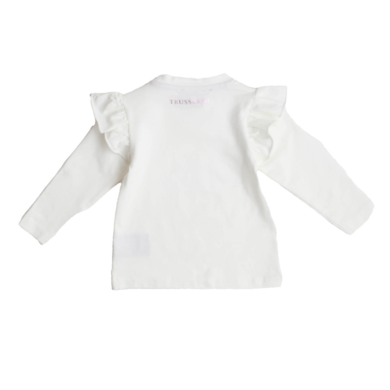 T-shirt bianca manica lunga Trussardi bimba