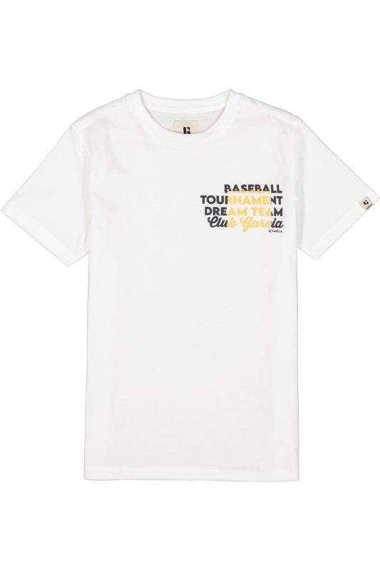 T-shirt ragazzo/a Garcia bianca - IrisBlu