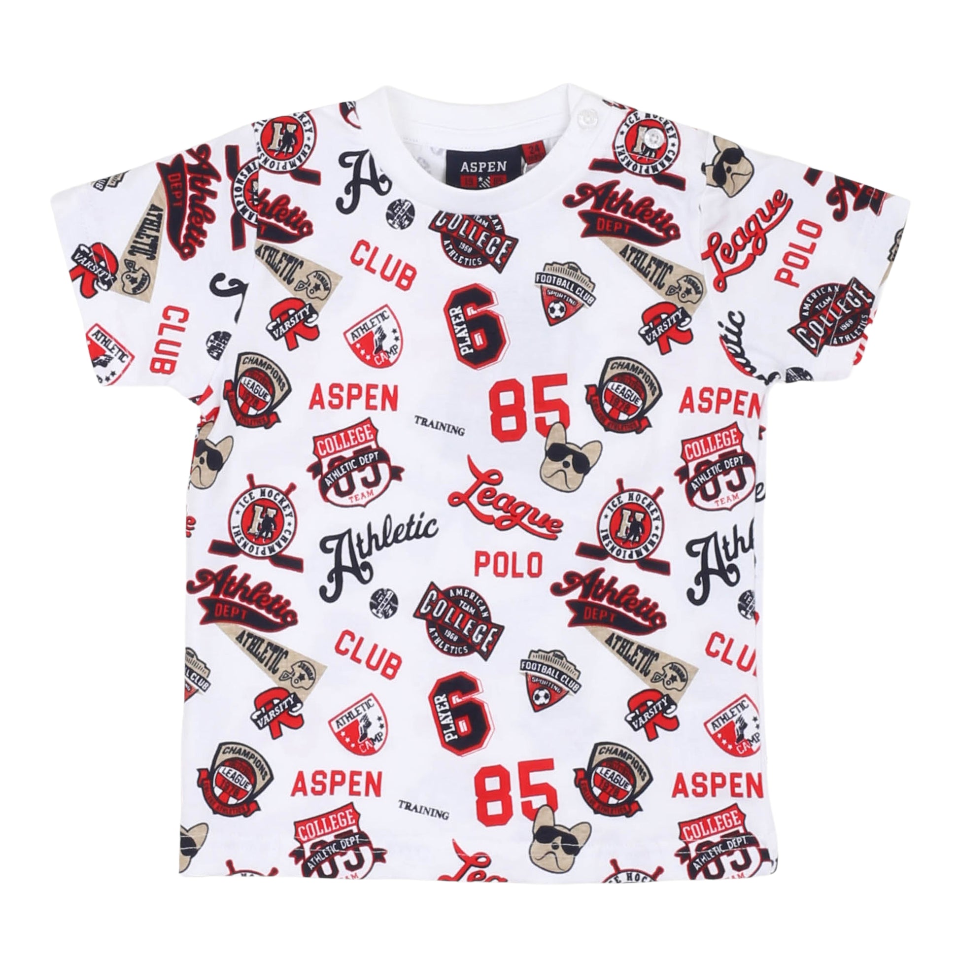 T-shirt maniche corte bimbo Aspen Polo Club - IrisBlu