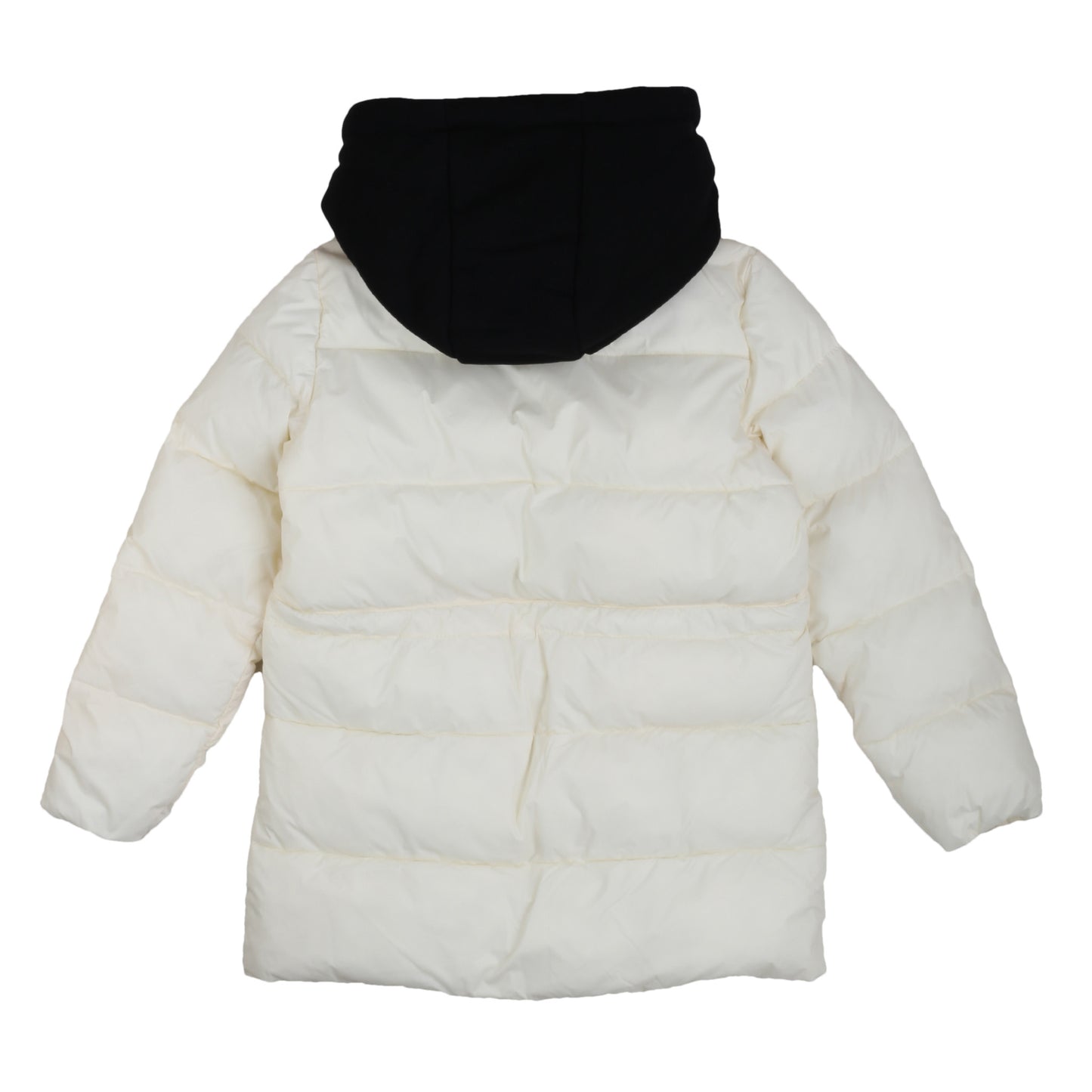 Piumino panna con cappuccio in tessuto - IrisBlu