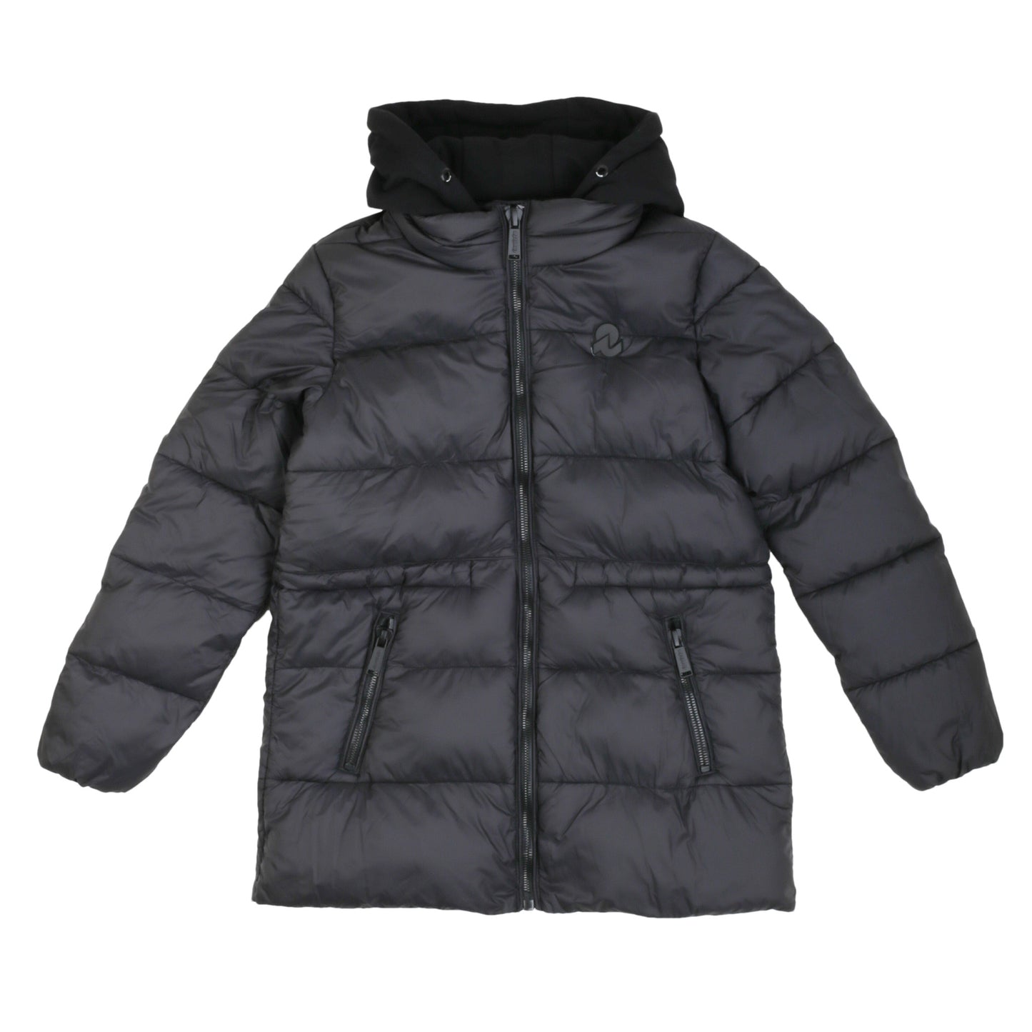 Piumino Invicta nero con cappuccio in tessuto - IrisBlu