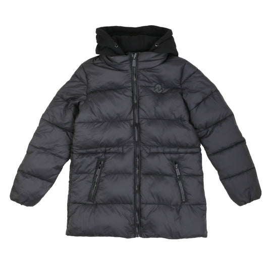 Piumino Invicta nero con cappuccio in tessuto - IrisBlu