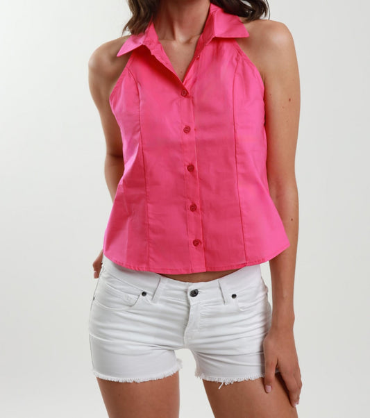 Camicia smanicata - IrisBlu