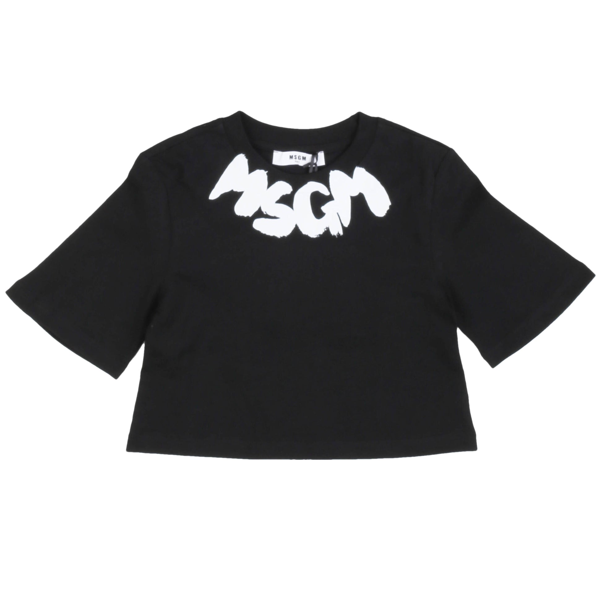 T-shirt cropped nera MSGM - IrisBlu