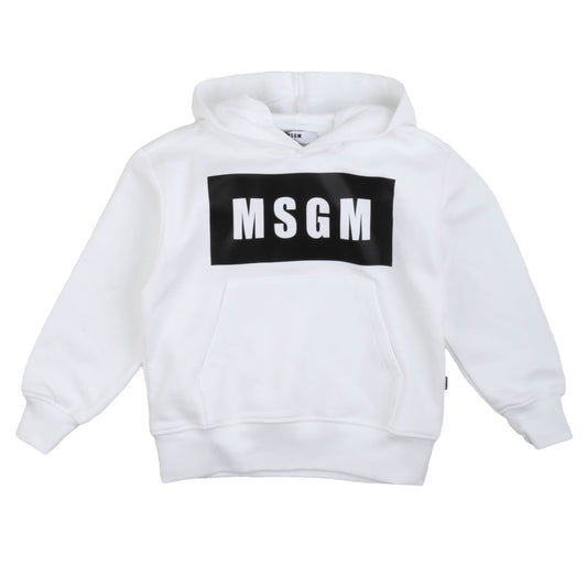 Felpa con cappuccio bianca MSGM - IrisBlu
