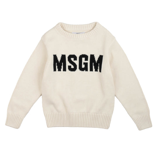 Maglioncino a girocollo color crema MSGM - IrisBlu