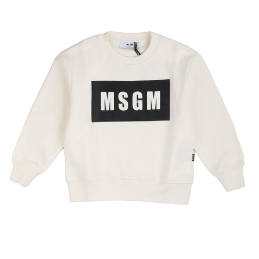 Felpa color crema a girocollo MSGM - IrisBlu