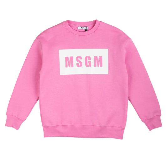 Felpa rosa a girocollo MSGM - IrisBlu