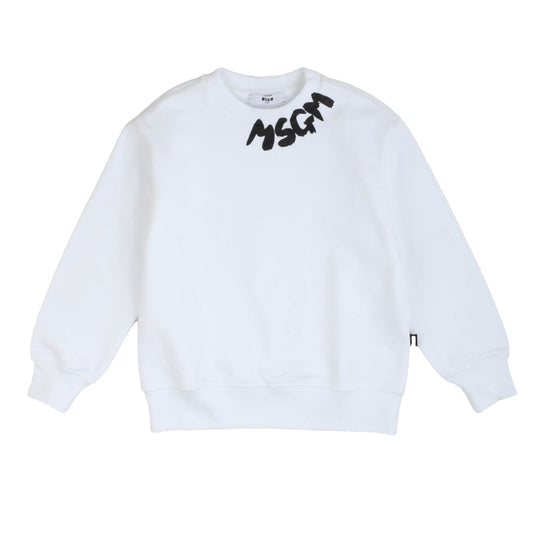 Felpa girocollo bianca MSGM - IrisBlu