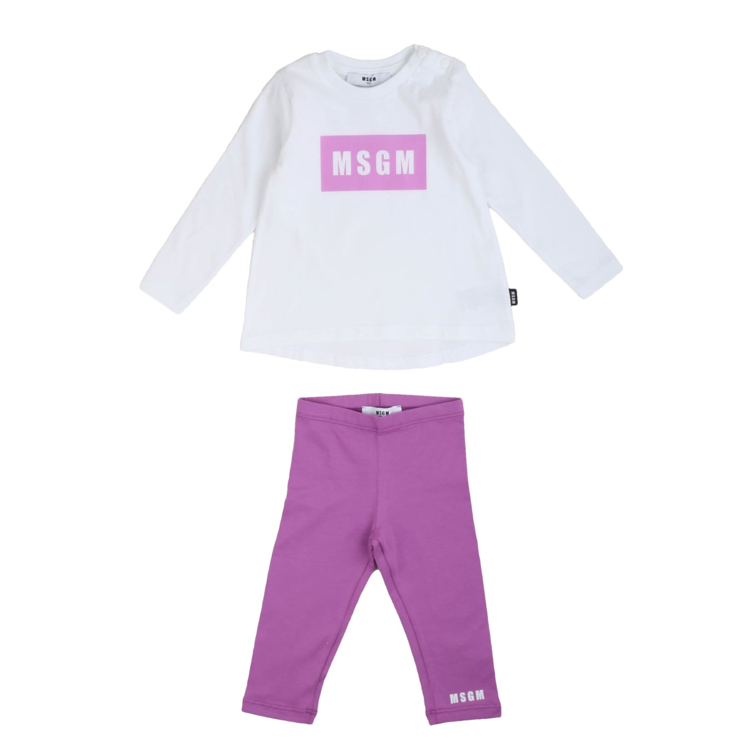Completino jersey bianco e lilla MSGM - IrisBlu