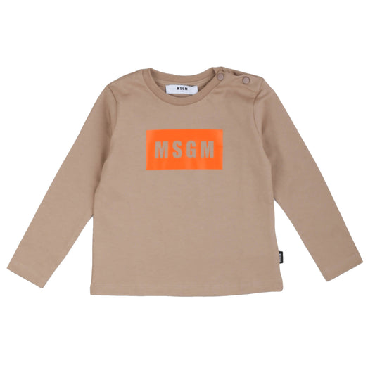 T-shirt manica lunga color caffè MSGM - IrisBlu