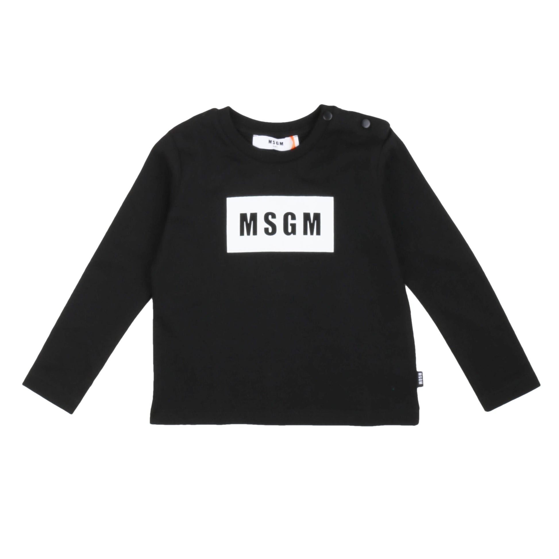 T-shirt manica lunga nera MSGM - IrisBlu