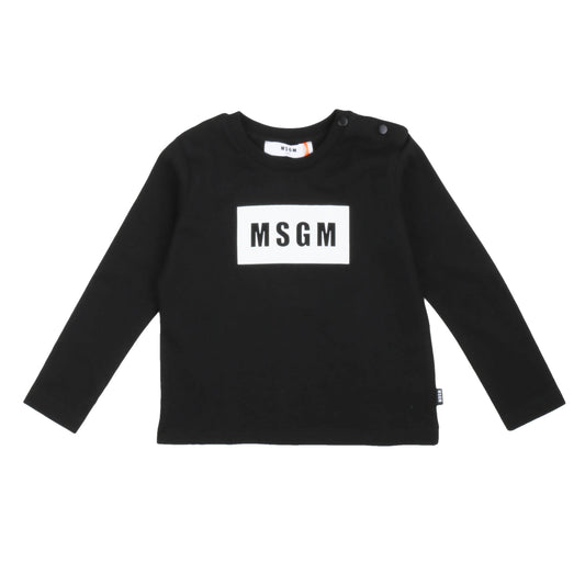 T-shirt manica lunga nera MSGM - IrisBlu