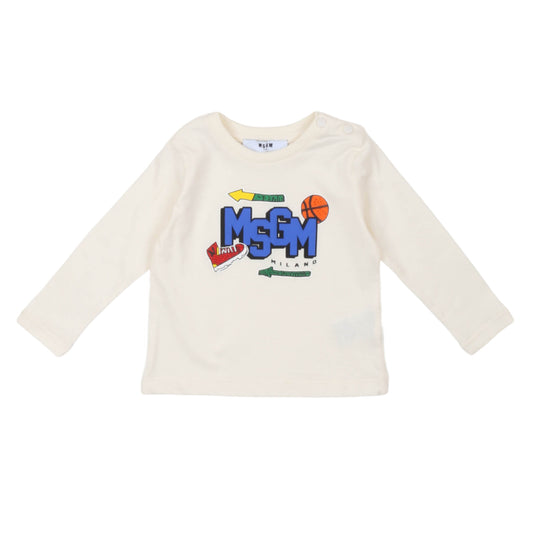 T-shirt bimbo manica lunga MSGM - IrisBlu