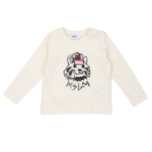 T-shirt bimba manica lunga MSGM - IrisBlu