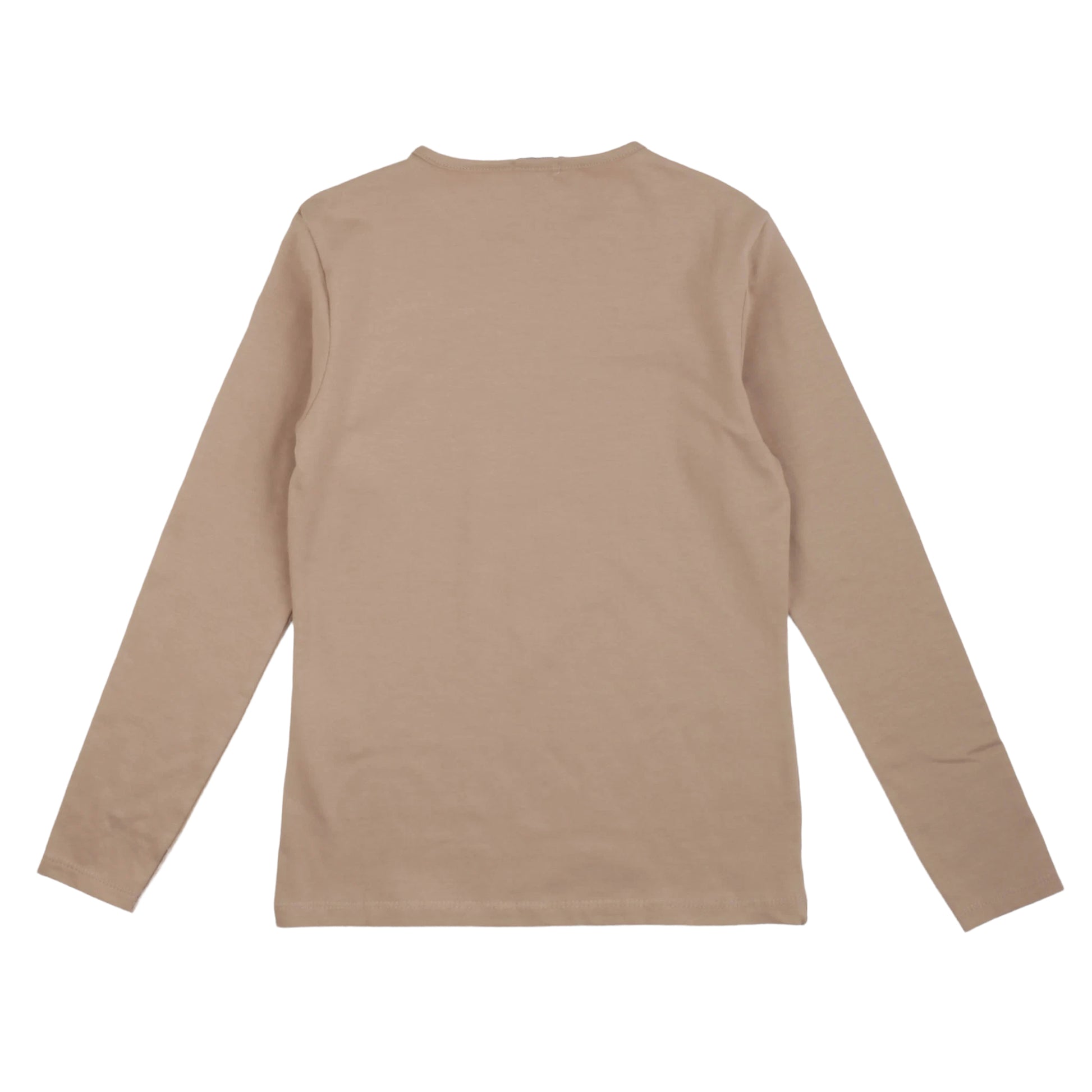T-shirt manica lunga a girocollo, beige, stampa classica, Pinko Up - IrisBlu