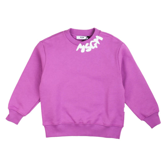Felpa ragazzo/a in cotone, lilla, MSGM. - IrisBlu