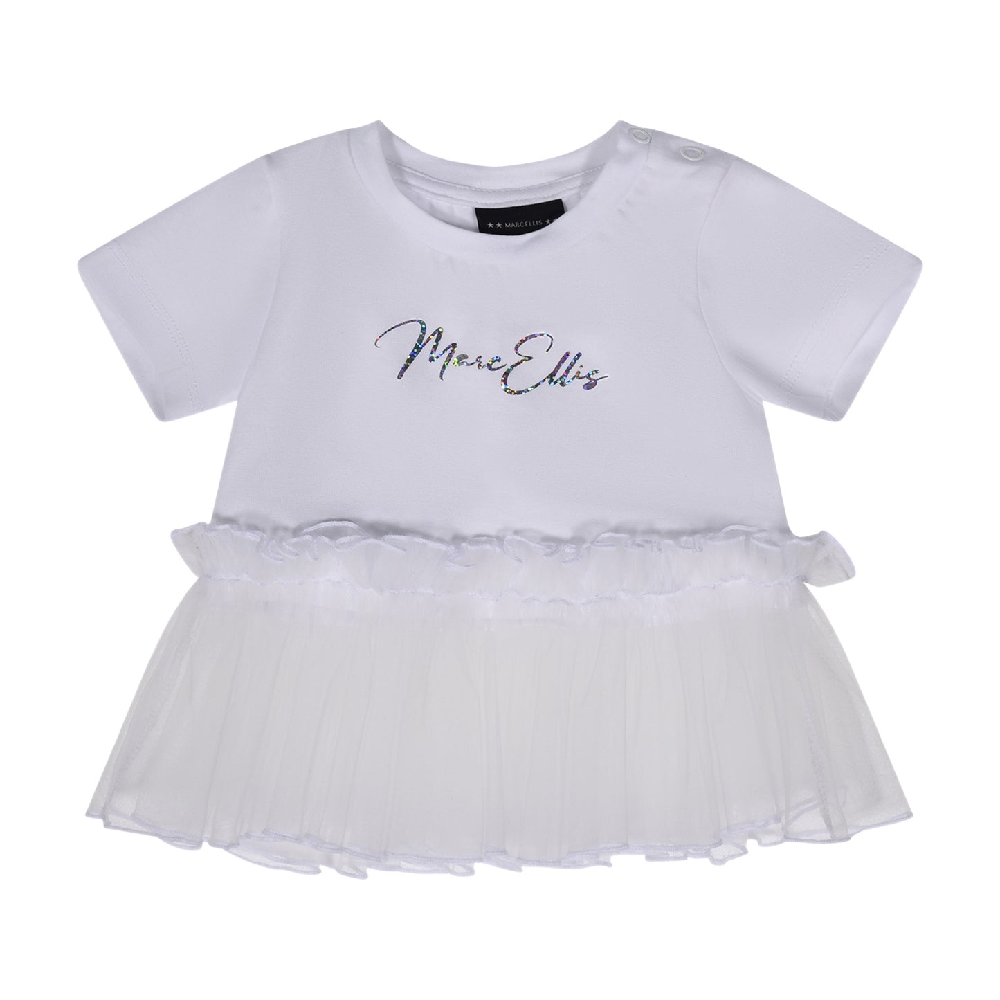 T-shirt bimba maniche corte con tulle Marc Ellis - IrisBlu