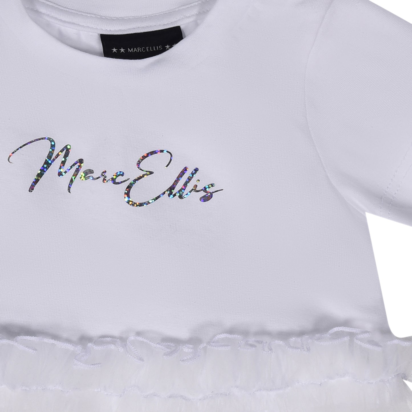 T-shirt bimba maniche corte con tulle Marc Ellis - IrisBlu