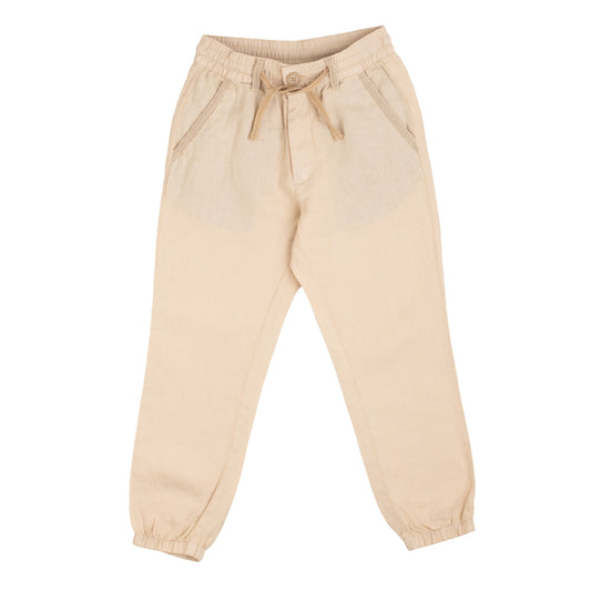 Pantaloni in lino beige Trussardi ragazzo
