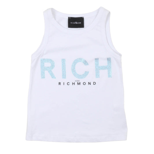 T-shirt senza maniche bambina John Richmond - IrisBlu