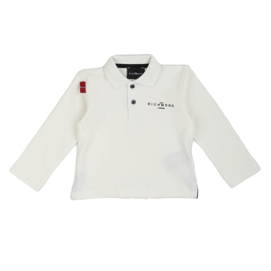 Polo bianca manica lunga John Richmond - IrisBlu