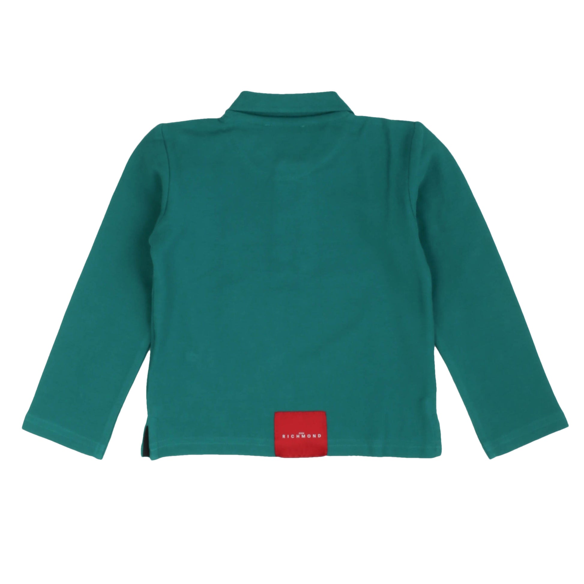 Polo verde manica lunga John Richmond - IrisBlu