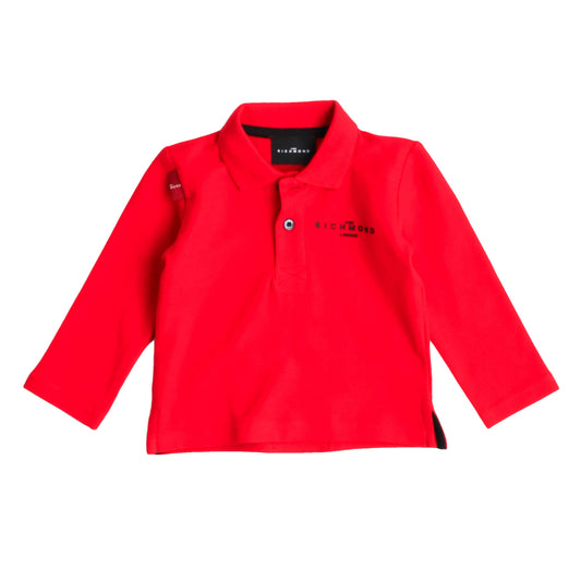 Polo rossa manica lunga John Richmond - IrisBlu