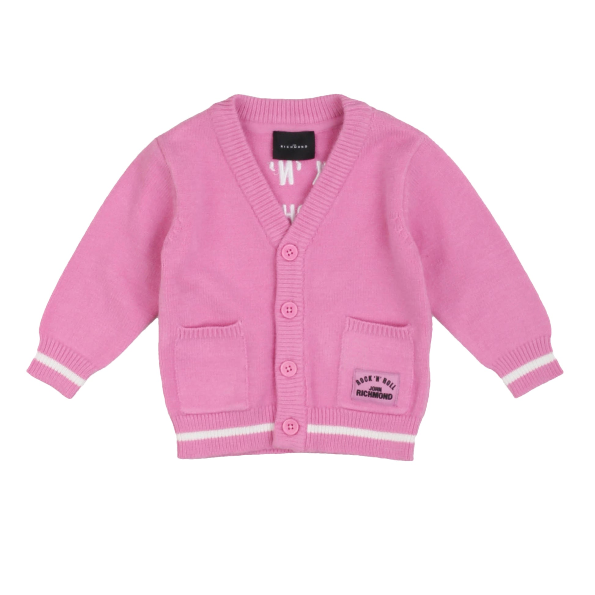 Cardigan rosa e bianco John Richmond - IrisBlu