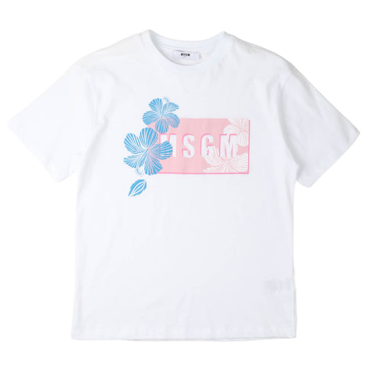 T-shirt manica corta bambina MSGM - IrisBlu