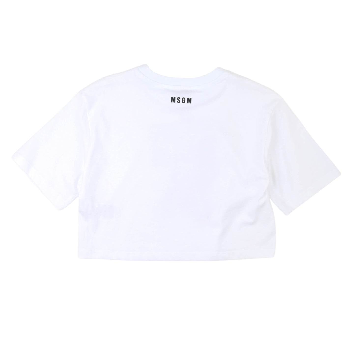 T-shirt bianca bambina a manica corta MSGM - IrisBlu