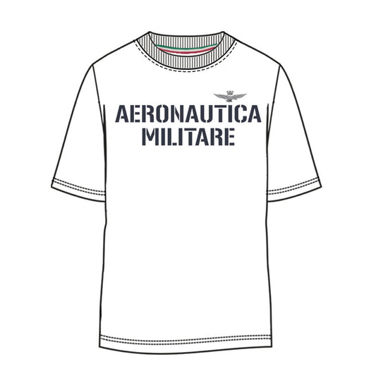T-shirt Aeronautica Militare bianca bambino