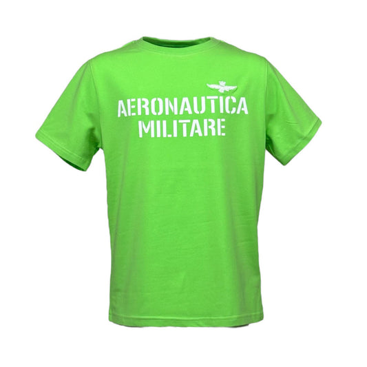 T-shirt Aeronautica Militare verde menta bambino