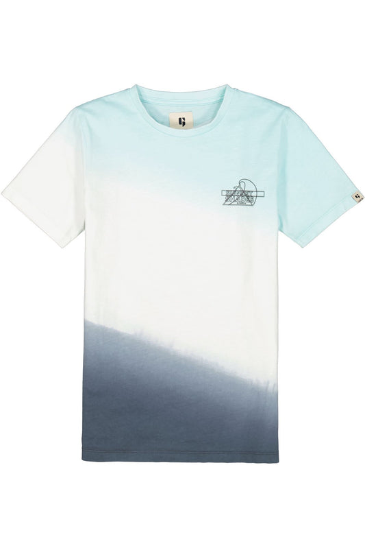 T-shirt ragazzo/a Garcia bianca e azzurra - IrisBlu
