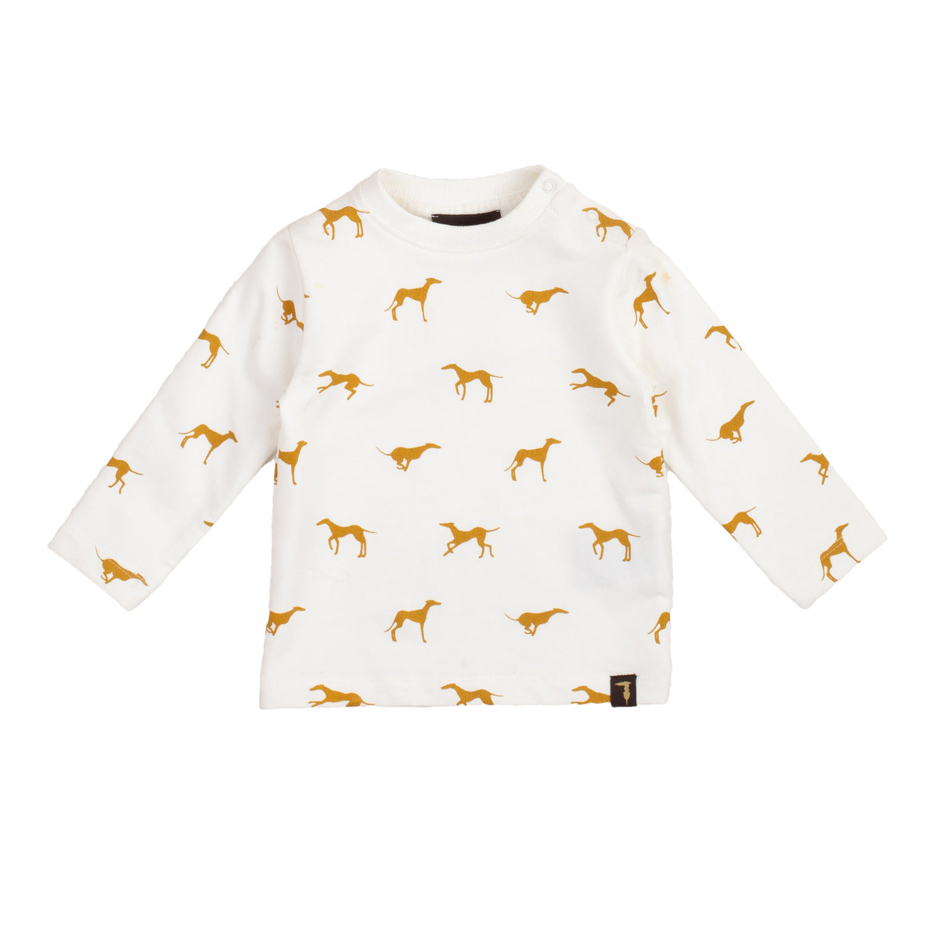 T-shirt bianca in cotone, bimbo/a manica lunga, Trussardi - IrisBlu