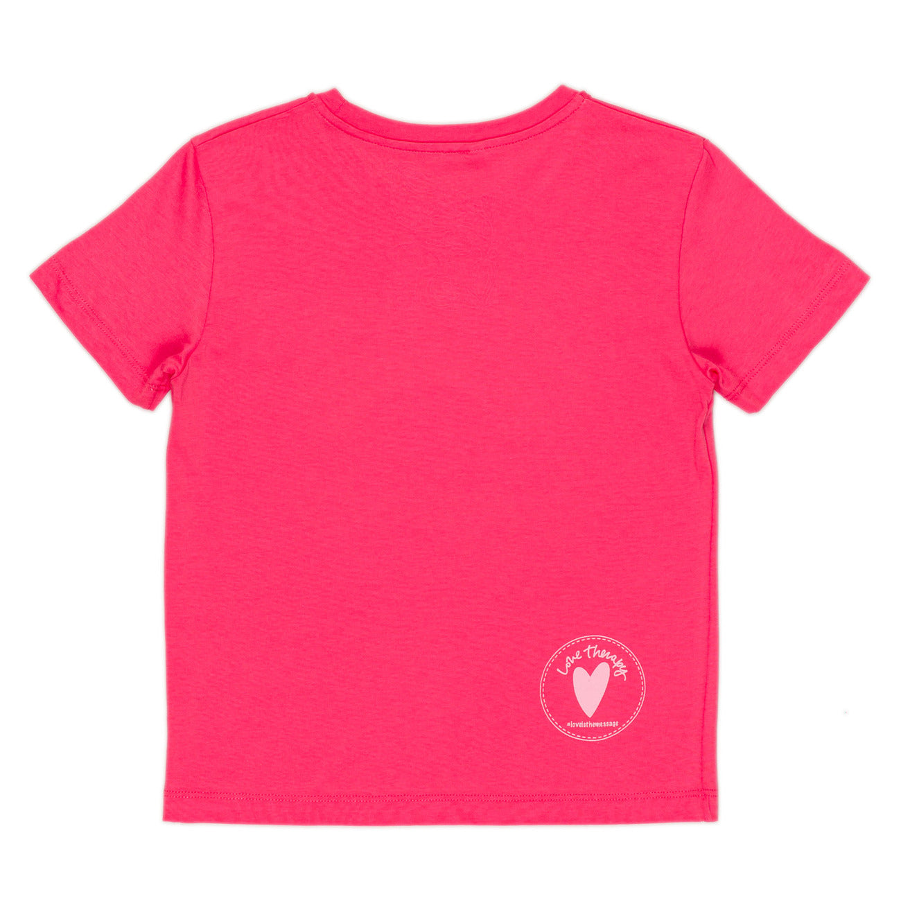 T-shirt lampone, bimba, Love Therapy - IrisBlu