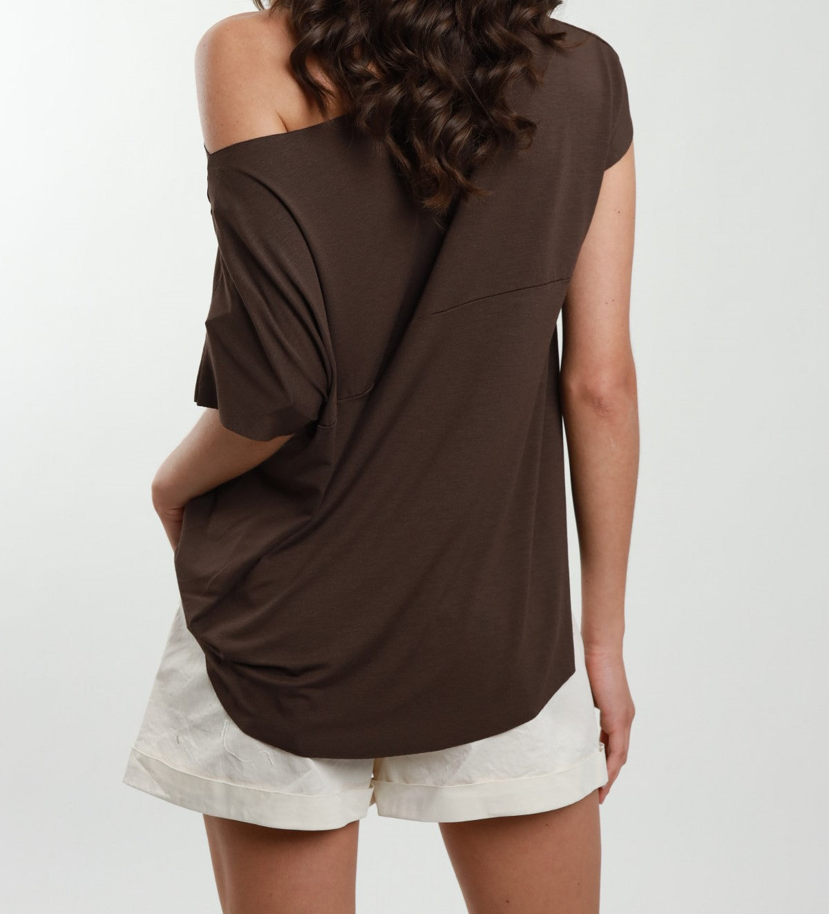 T-shirt a taglio vivo - IrisBlu