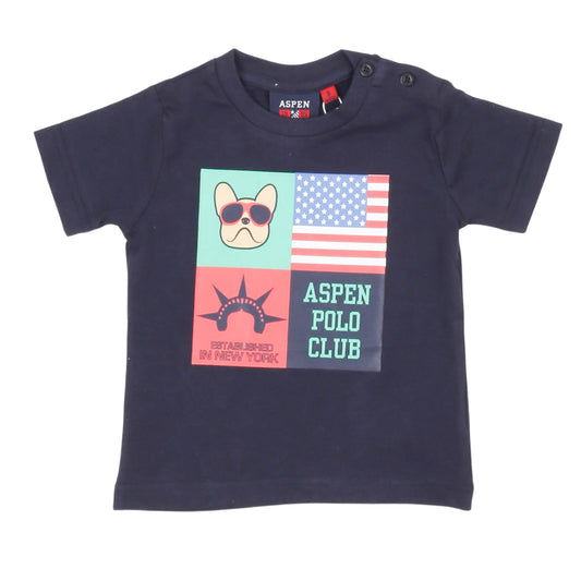 T-shirt blu Aspen Polo Club bambino