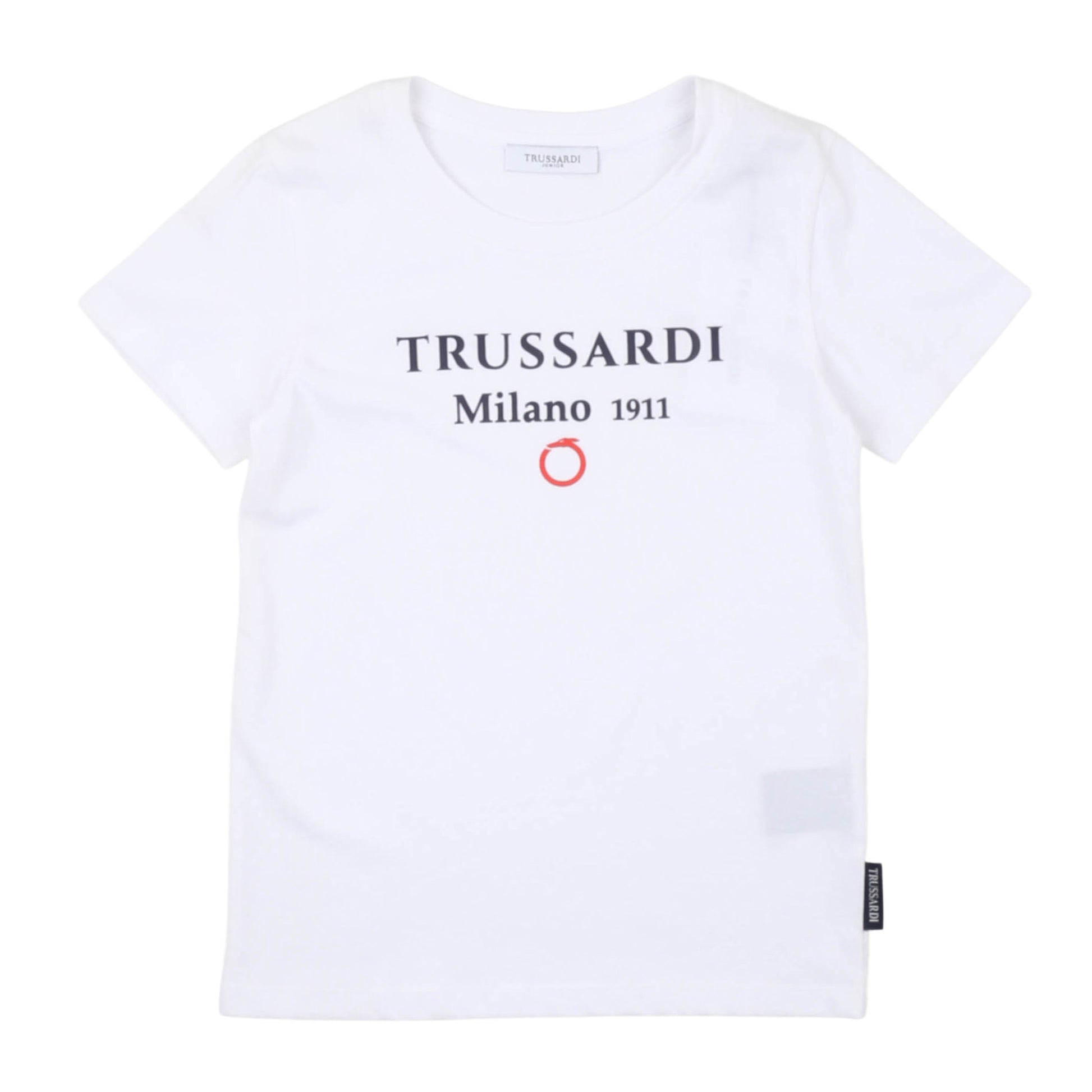 T-shirt bianca bambino manica corta Trussardi - IrisBlu